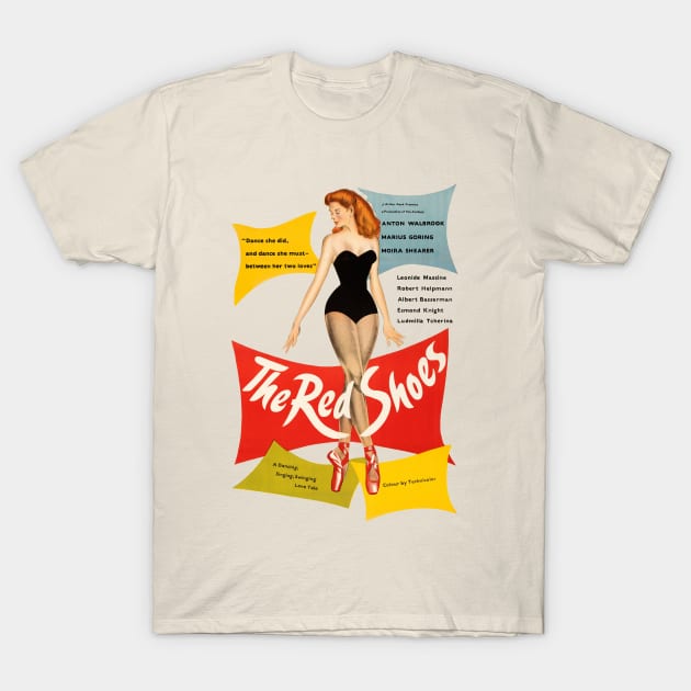 The Red Shoes Movie Poster T-Shirt by MovieFunTime